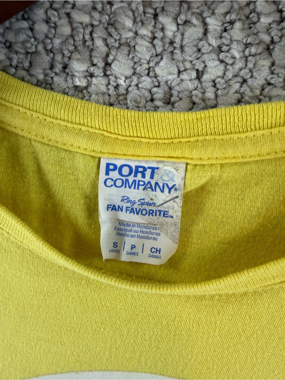 Port & Co Heinz "Yellow Mustard" Short Sleeve Crew Neck Graphic Tee Women SZ Sm - Picture 5 of 8